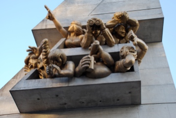 Spectator sculpture on the stadium of the Toronto Blue Jays
