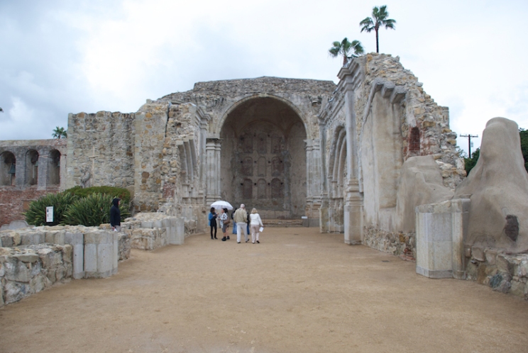 Ruins of "The Great Stone Church," finished in 1806 and destroyed by earthquake in 1812..